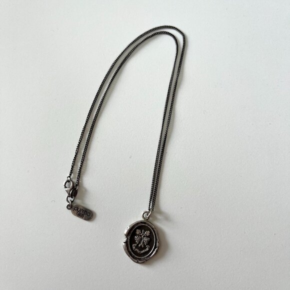 Pyrrha Wax Seal Sterling Silver Talisman Necklace - Picture 1 of 3